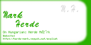 mark herde business card